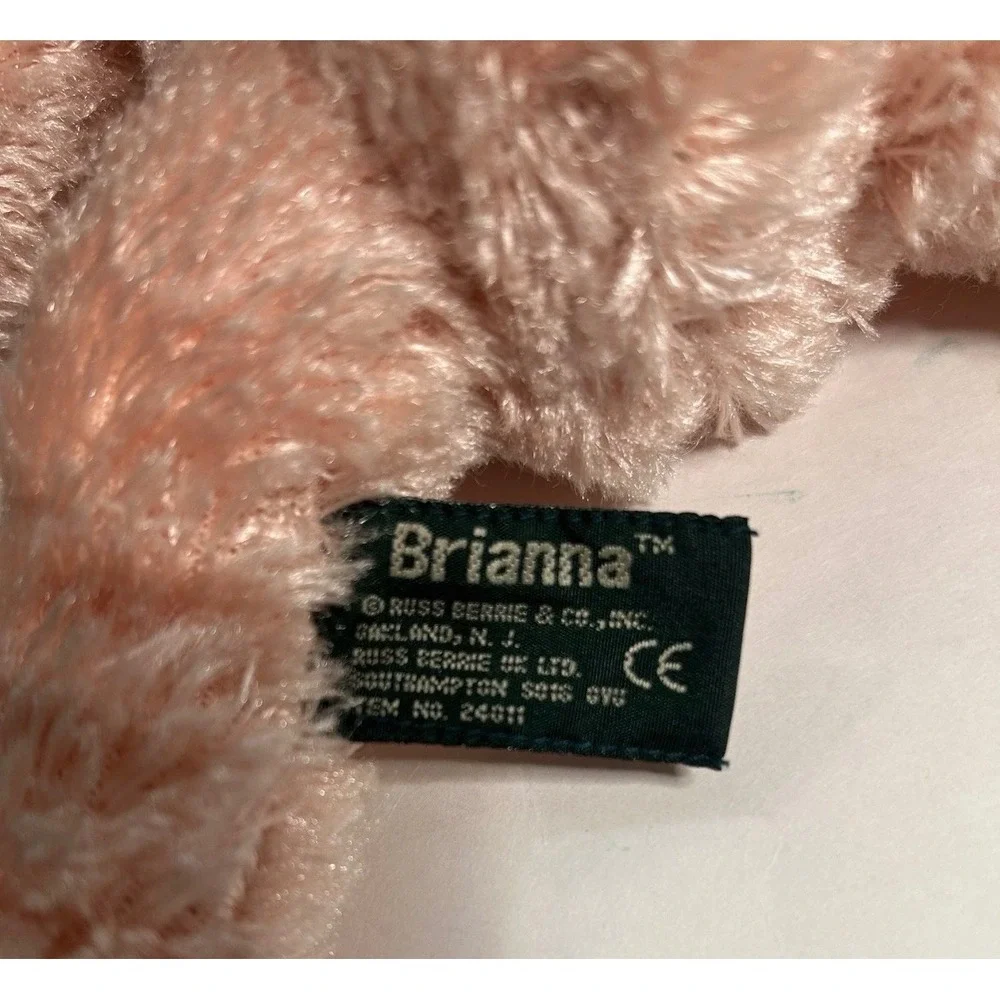 Russ Berrie Brianna Teddy Bear Pink 100th Anniversary Collection Plush 9 inch